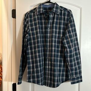 George button down dress shirt plaid medium 38-40